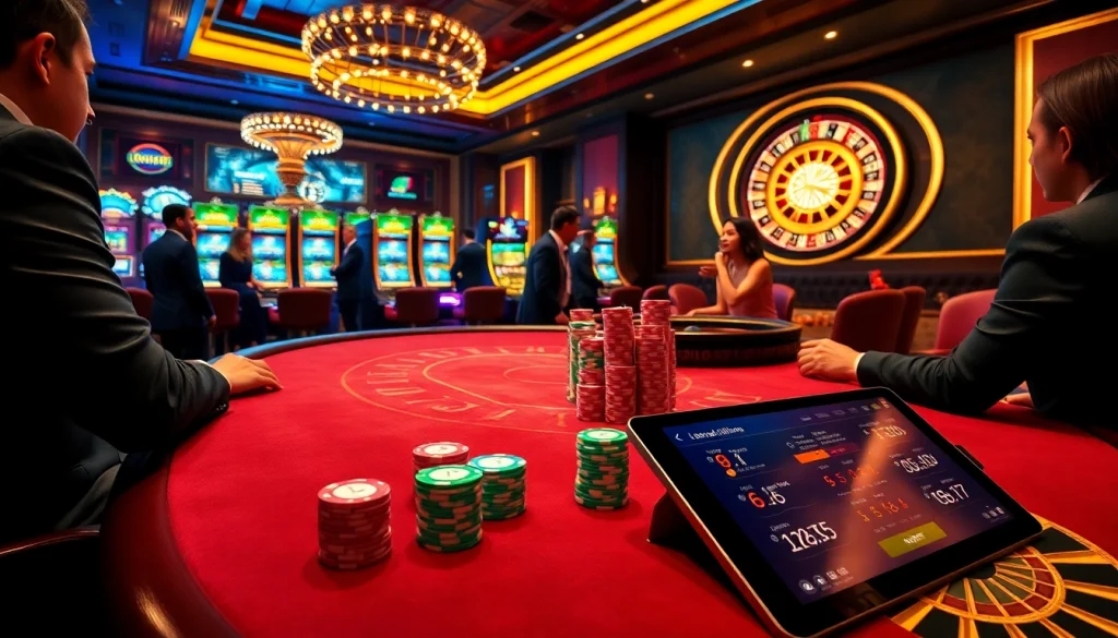 Experience thrilling gaming action at the casino with link s8 and vibrant poker chips.