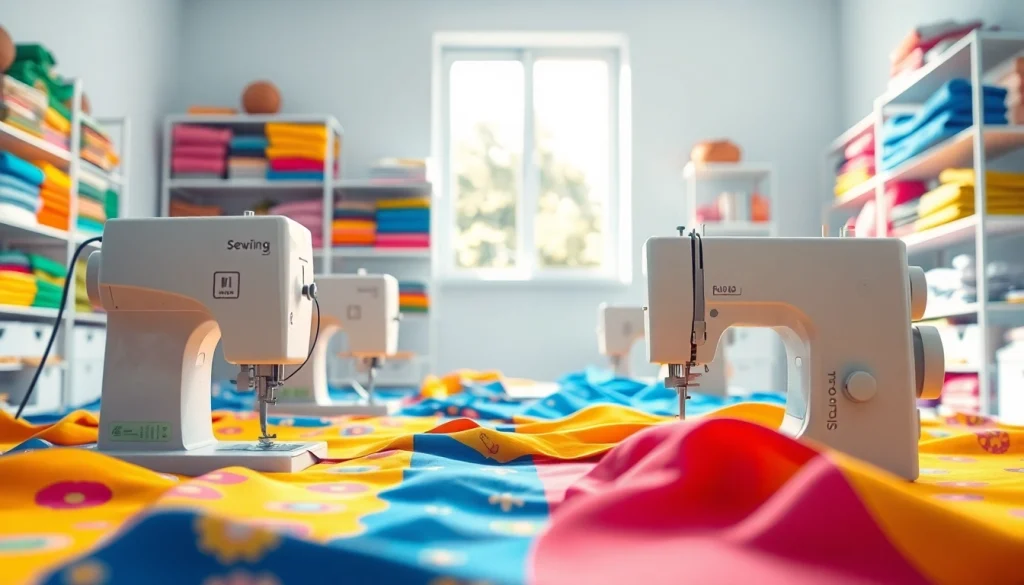 Beginnende naaiers werken enthousiast aan kleurrijke stoffen in een creatieve omgeving.