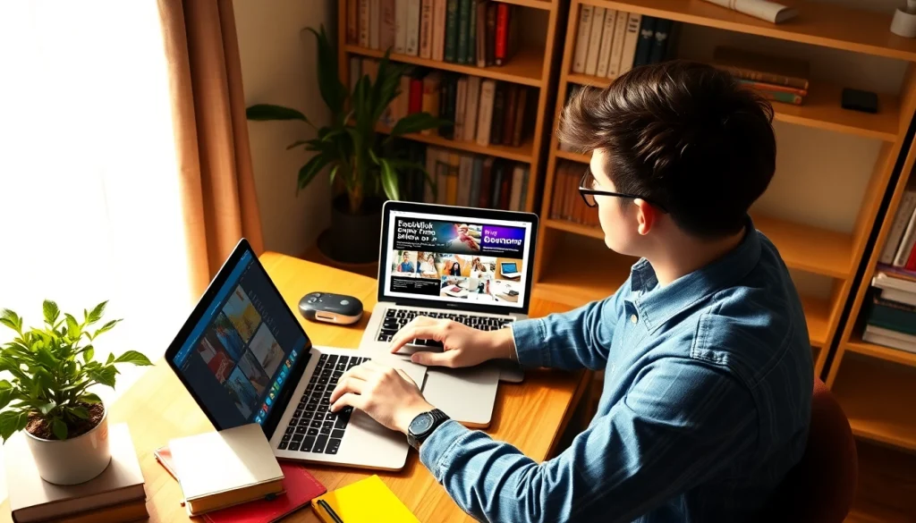 Optimiza tu estudio con un MacBook para estudiantes en un ambiente acogedor.