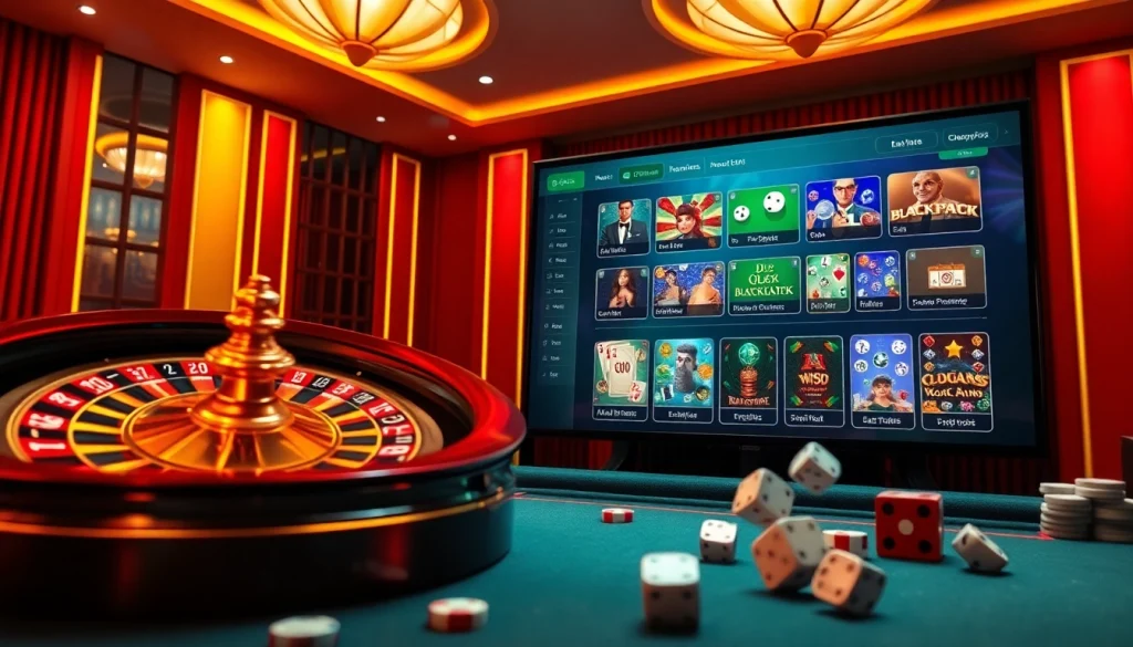 Experience Nhà cái QQ88 with vibrant casino action including roulette, poker chips, and gaming excitement.