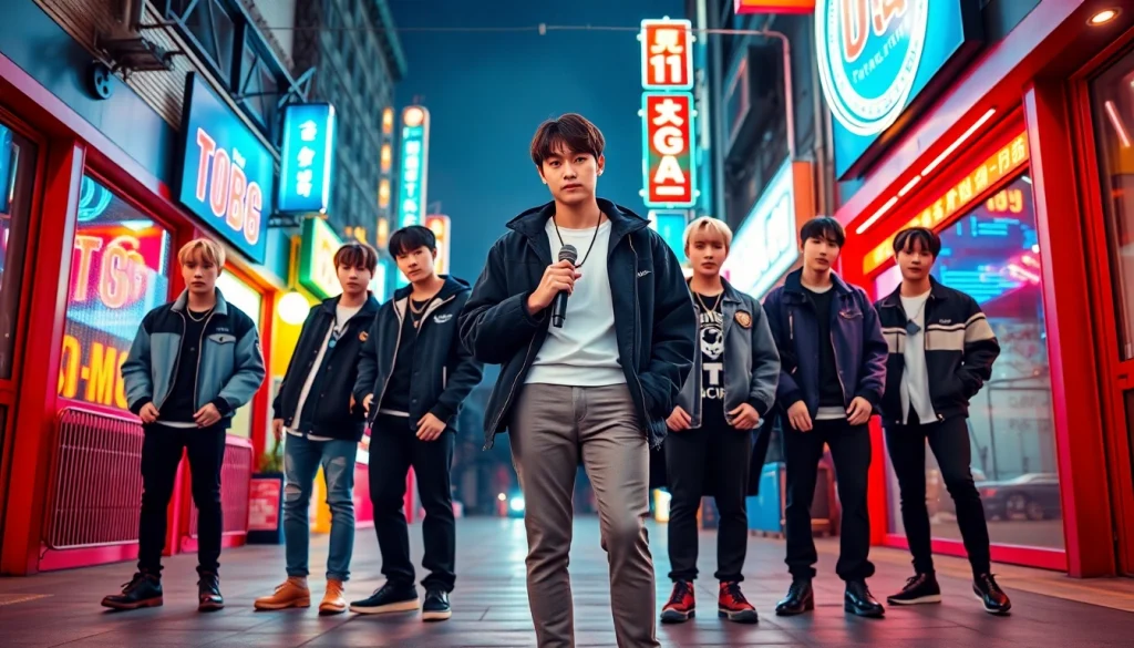 Engaging portrayal of bts members showcasing their unique styles and vibrant personalities.
