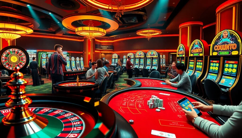 Trải nghiệm sự hồi hộp tại https://luck8.com với hình ảnh casino sống động, bao gồm roulette và máy đánh bạc.