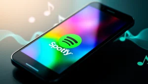 Discover the innovative features of the spotify mod apk on a modern smartphone.