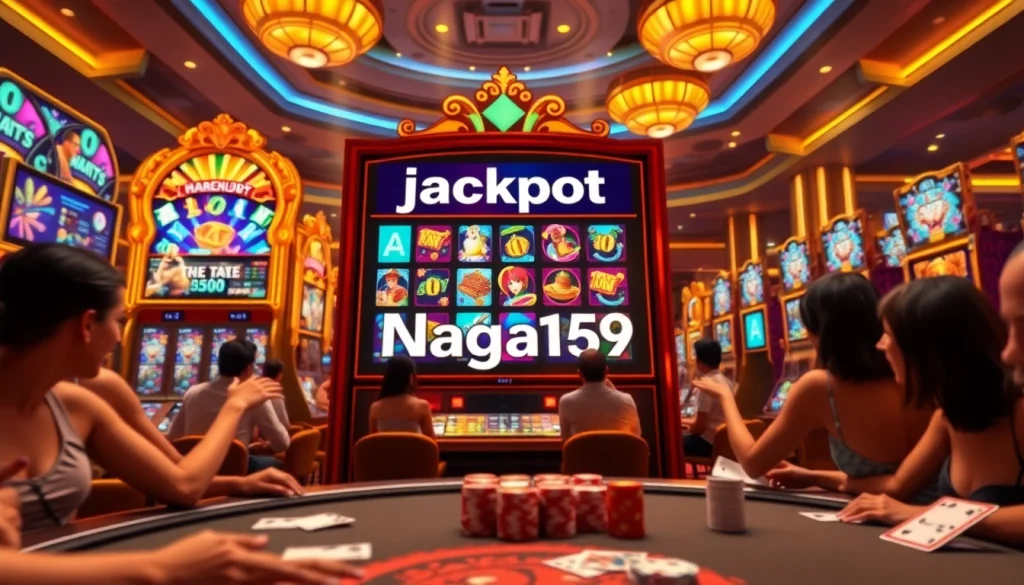 Experience the thrill of jackpot Naga169 amidst a vibrant casino atmosphere.