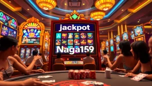 Experience the thrill of jackpot Naga169 amidst a vibrant casino atmosphere.