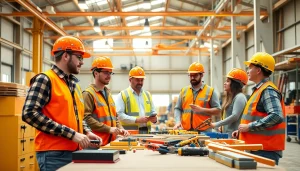 Students at construction trade schools in Texas participate in practical workshops, showcasing teamwork and learning.