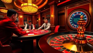 The hidden wiki 2026 highlights intense poker action in a luxurious casino setting.