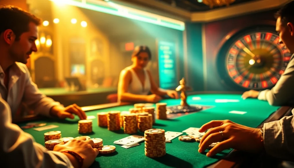 High-stakes poker game showcasing the original hidden wiki theme with luxurious chips and cards.