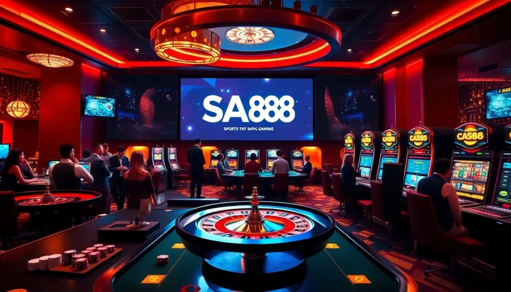 Engaging players enjoying online games at https://sa88.it.com/ with vibrant casino elements and excitement.