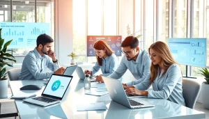 WPS 下载 - 现代办公场景，专业人士正在使用 WPS Office 软件