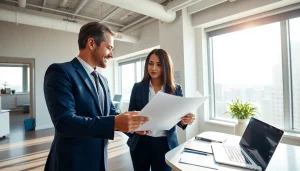 Help with large insurance claims visualized through a professional adjusting session in a modern office.