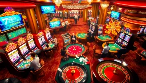 Experience the excitement of winning at 789f com with vibrant casino gaming scenes.