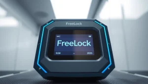 Freelock Gerät in einem modernen technischen Umfeld präsentieren