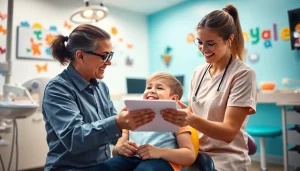 Visit a Hawthorn orthodontist for children in a welcoming dental office surrounded by friendly staff.