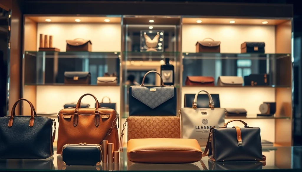 레플리카 제품들이 진열된 고급 부티크 내부 모습입니다.