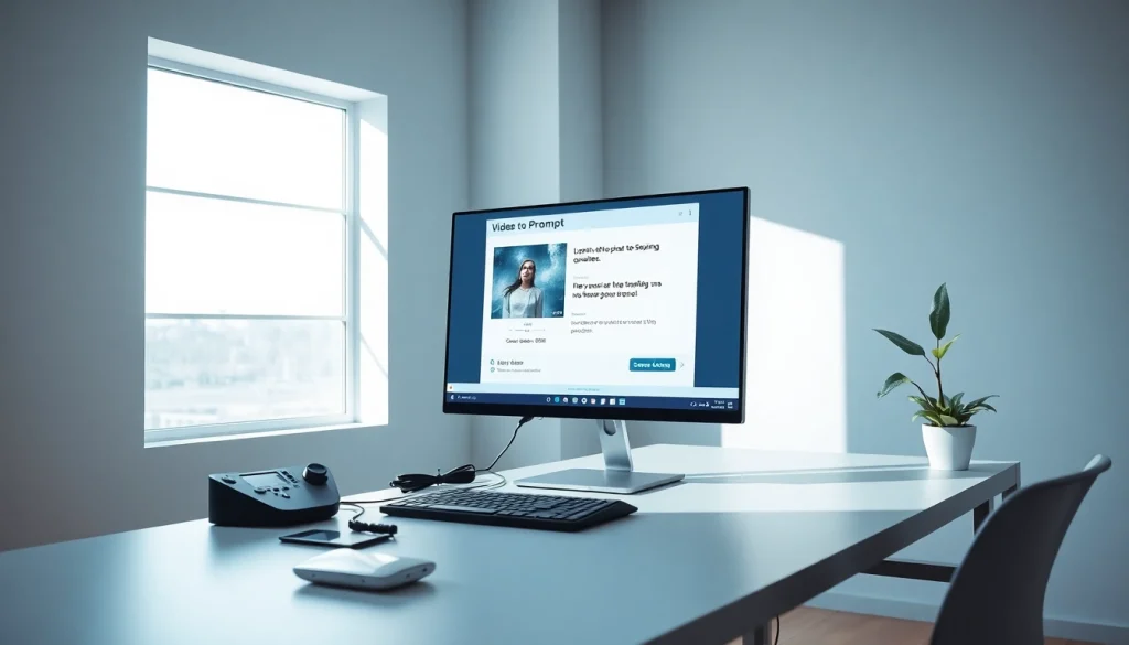 Enhance your creativity with video to prompt ai in a modern workspace setting.