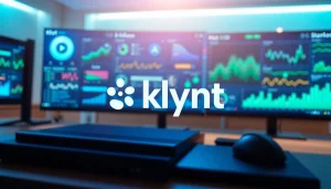 Engage with klynt: a cutting-edge digital media tool interface showcasing vibrant data visualizations.
