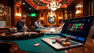 Experience the excitement at Luckywin club with vibrant players at a roulette table.