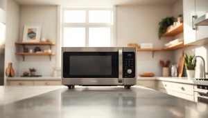 Enhance your kitchen with stylish microwave oven sales featuring a sleek design and functional layout.