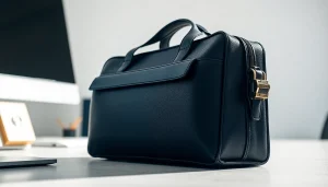 Präsentation der Handy Tasche abschließbar mit sicherem Verschluss und modernem Design.