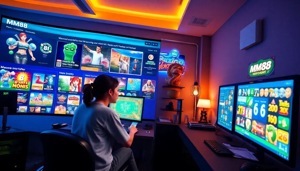 MM88 online entertainment platform with modern gaming interface and user interaction