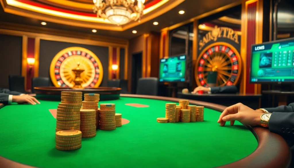 Para penggemar judi menikmati sensasi KIT4D Link di meja poker kasino mewah.